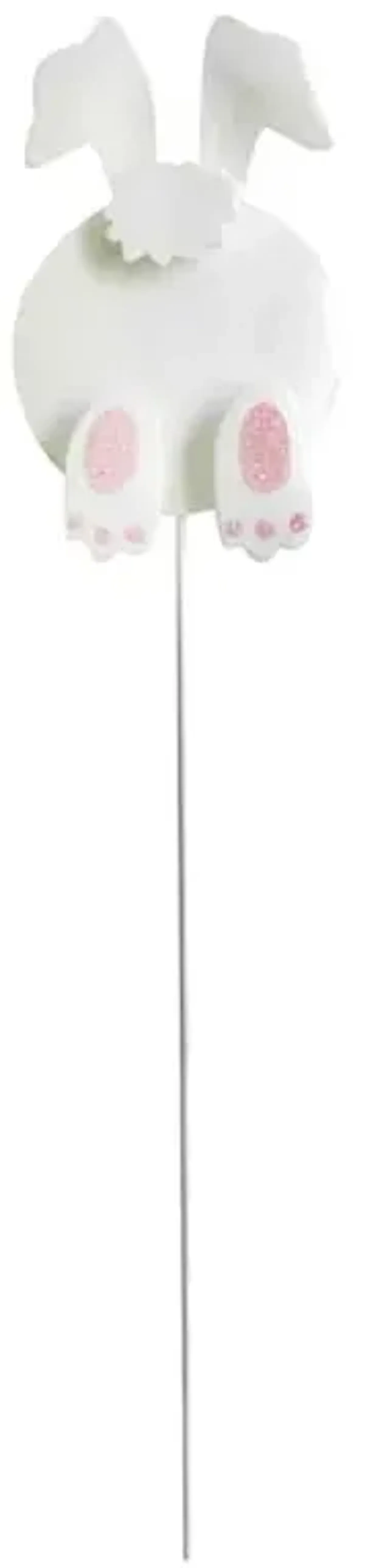 Homespun Easter Bunny Bottom Yard Pick, 3"