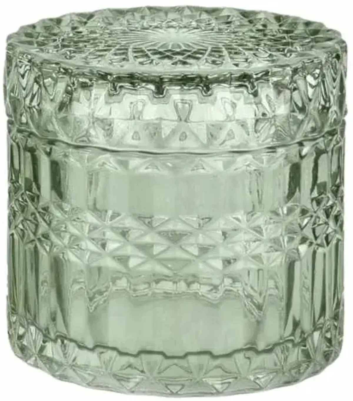 Diana Green Textured Glass Jar, 3.3"