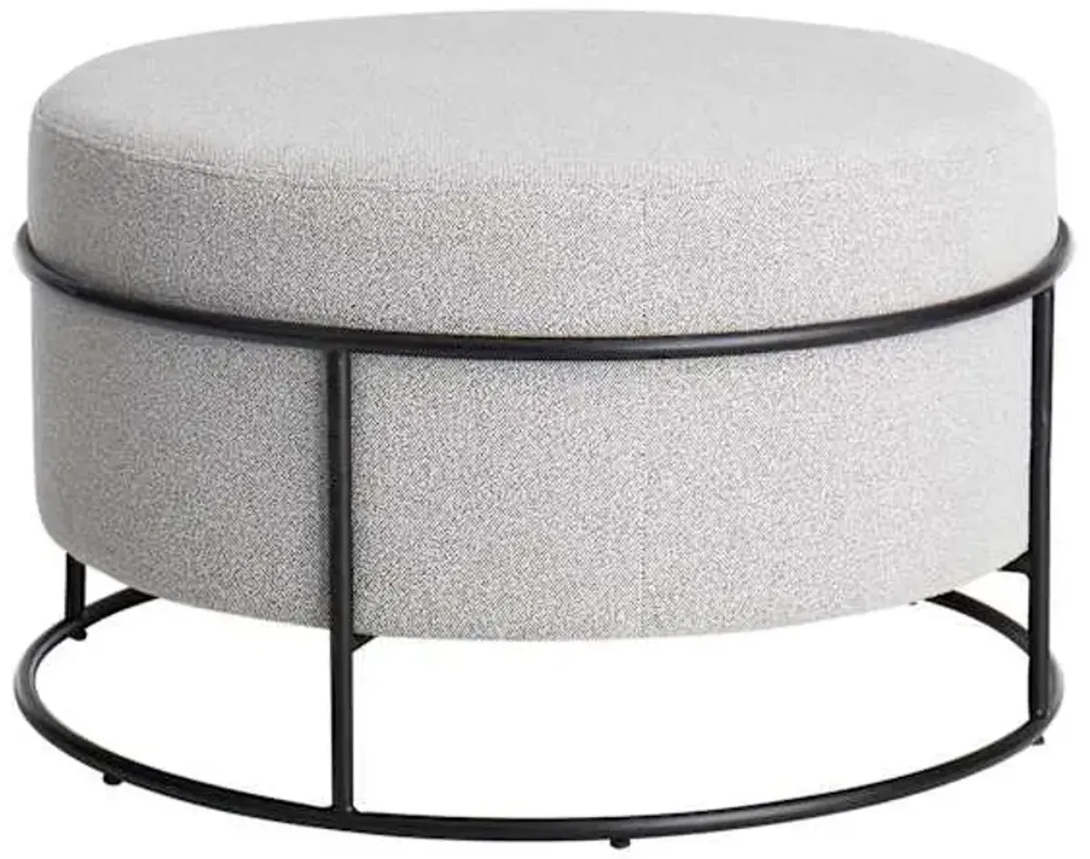 Crosby St. Maddox Ottoman, Grey