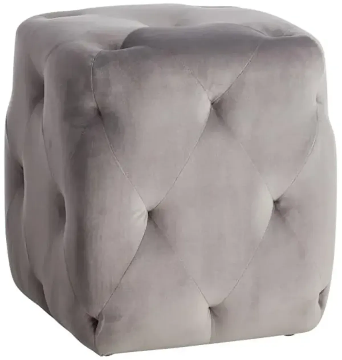 Amelia Square Ottoman, Grey