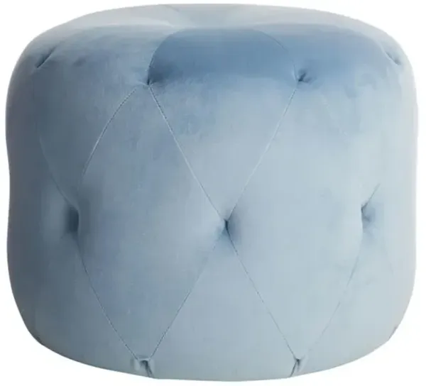 Amelia Round Ottoman, Blue