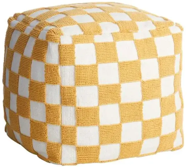 Cadence Pouf, Mustard