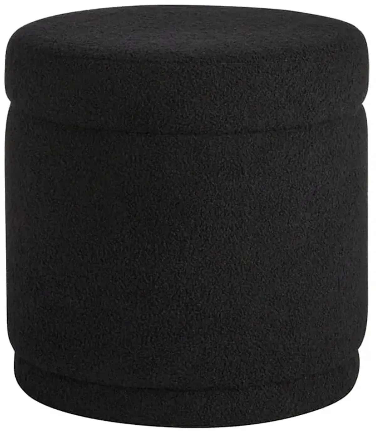 Crosby St. Neo Round Storage Ottoman, Black