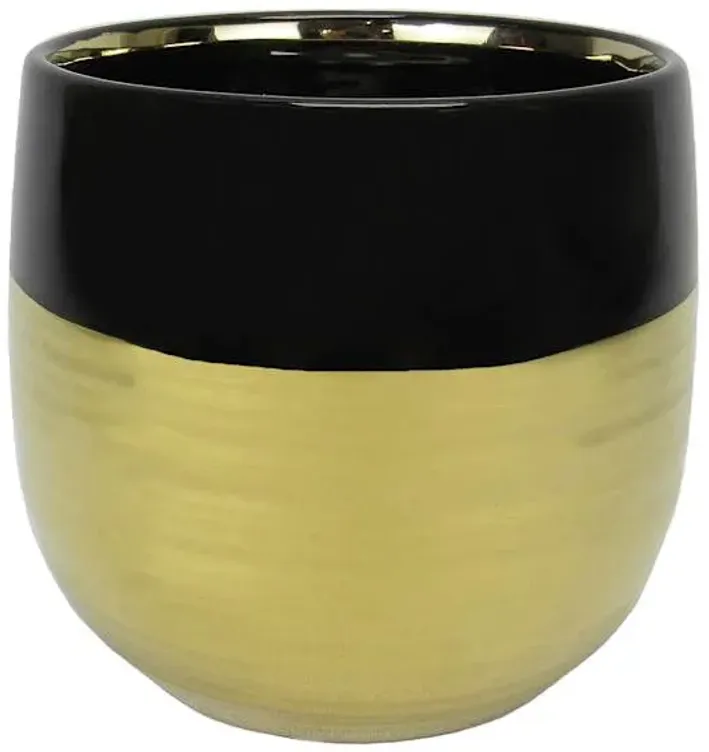 Crosby St. Indoor Silver & Black Planter, 6"