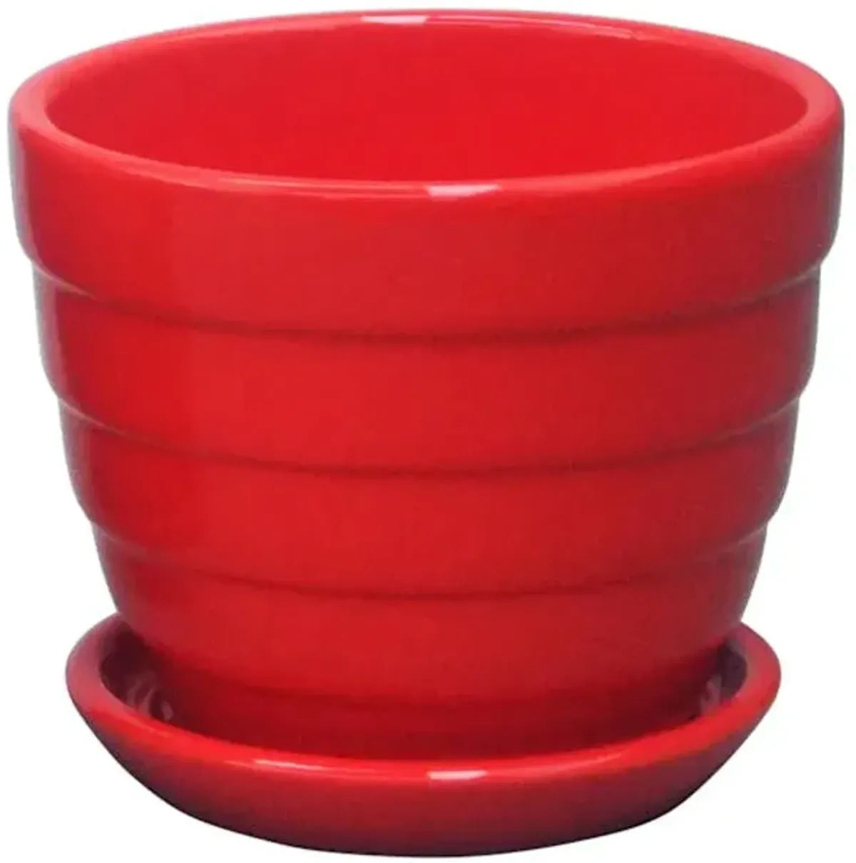 Indoor Red Beehive Ceramic Pot, Extra Small