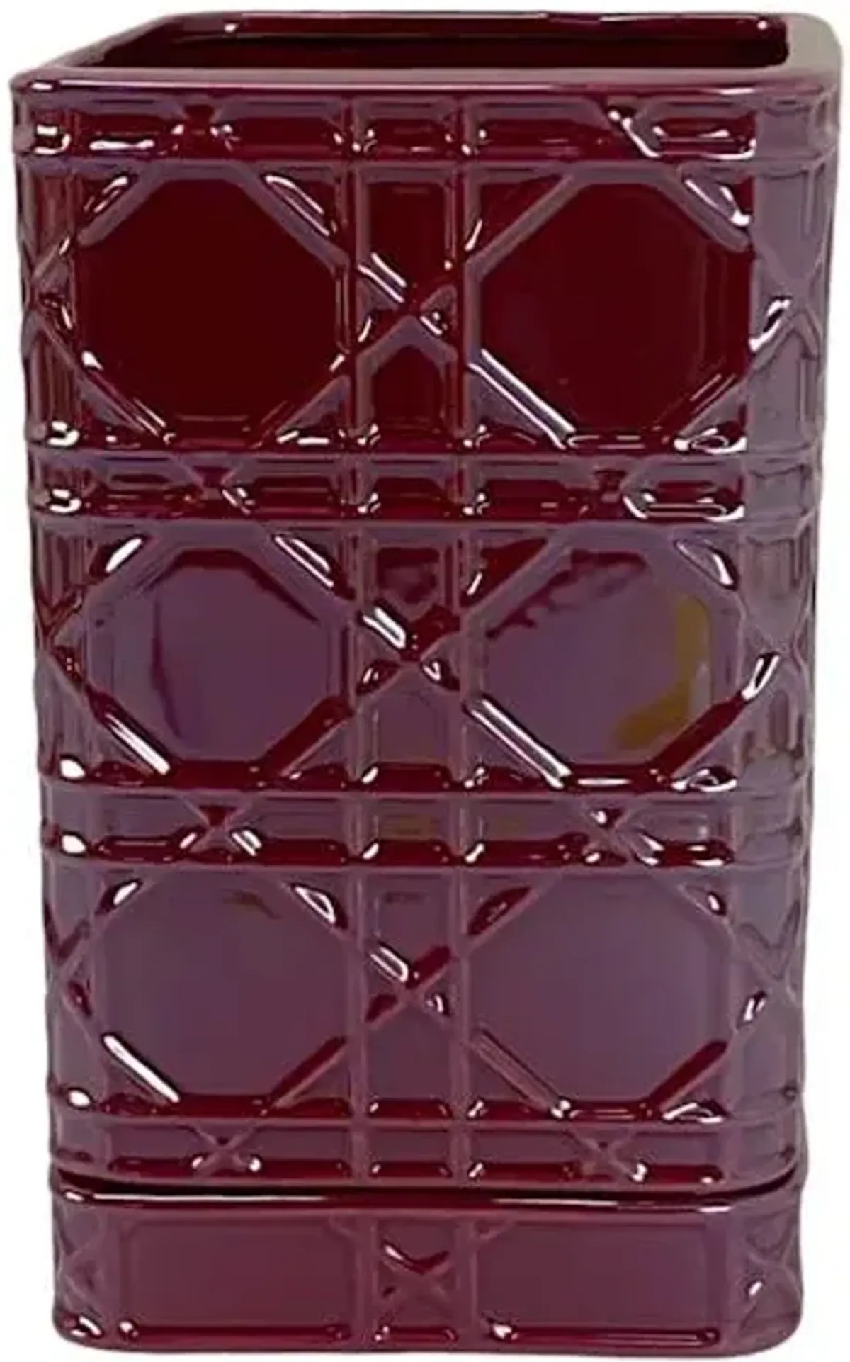 Indoor Olivia Pomegranate Glazed Planter, Small