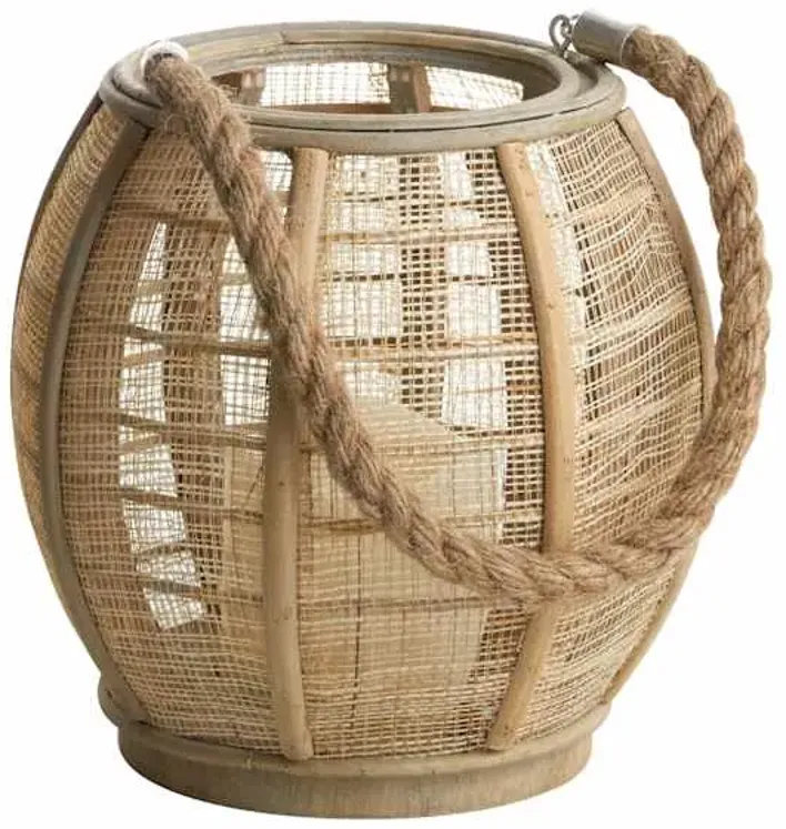 Honeybloom Wood LED Outdoor Lantern, Small