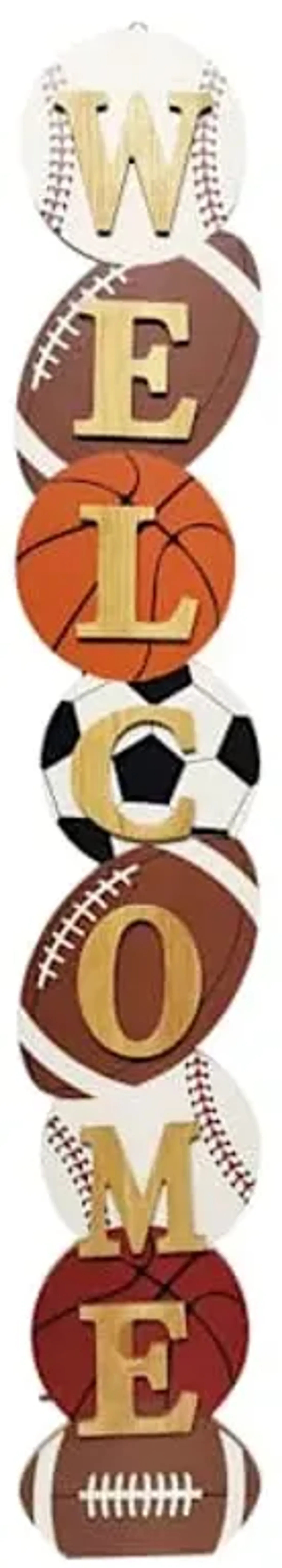 Welcome Sports Outdoor Porch Leaner Sign
