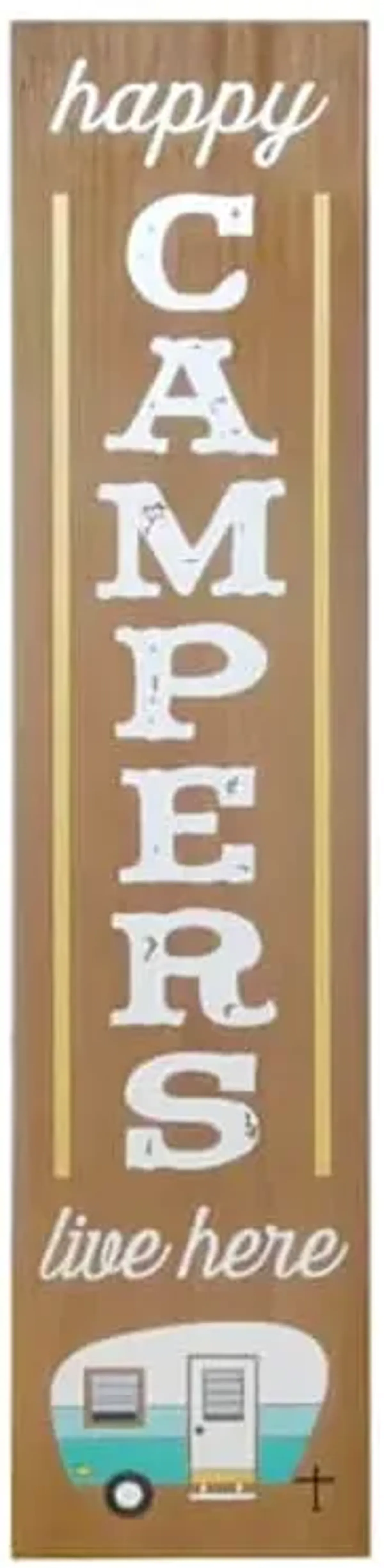 Happy Camper Outdoor Porch Leaner Sign