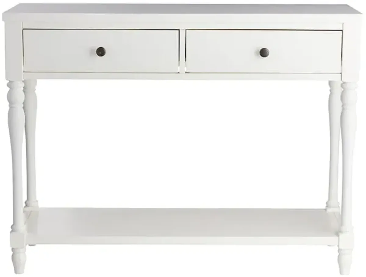 Sutton Wooden Console Table, White