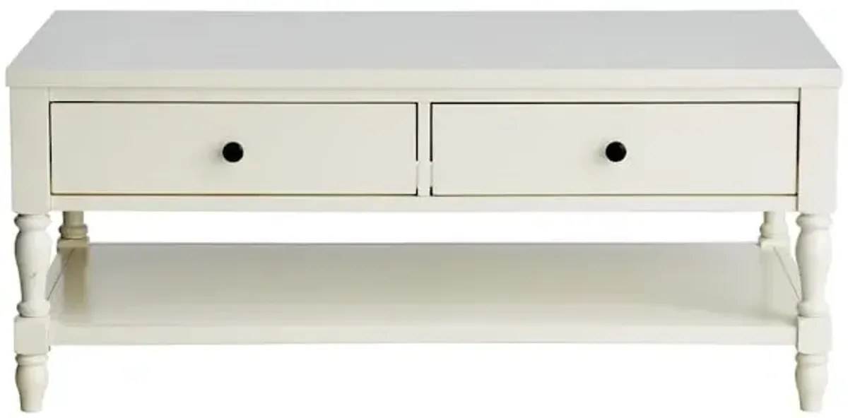 Sutton Wooden Coffee Table, White