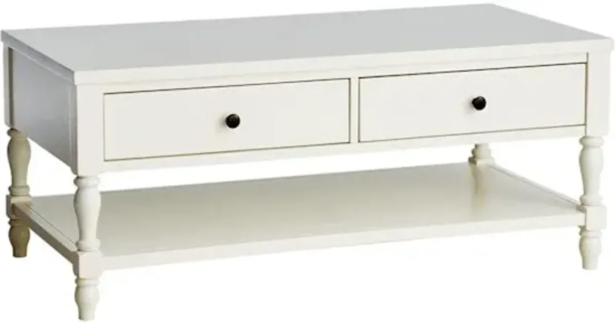 Sutton Wooden Coffee Table, White