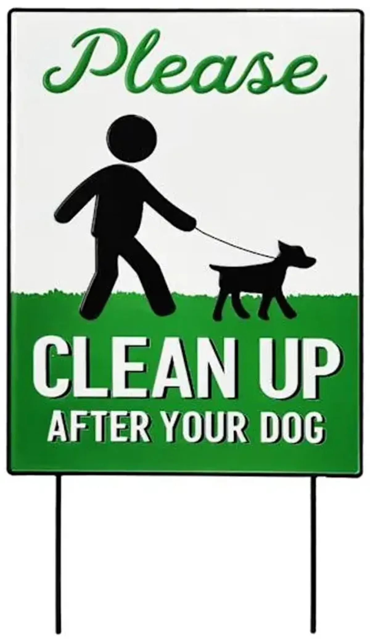 Please Clean Up After Your Dog Metal Yard Pick, 22"