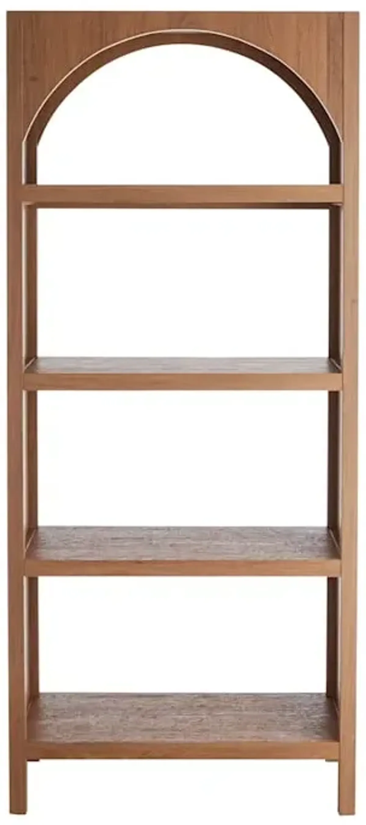 Honeybloom Blair Wooden Shelf, Rustic Natural