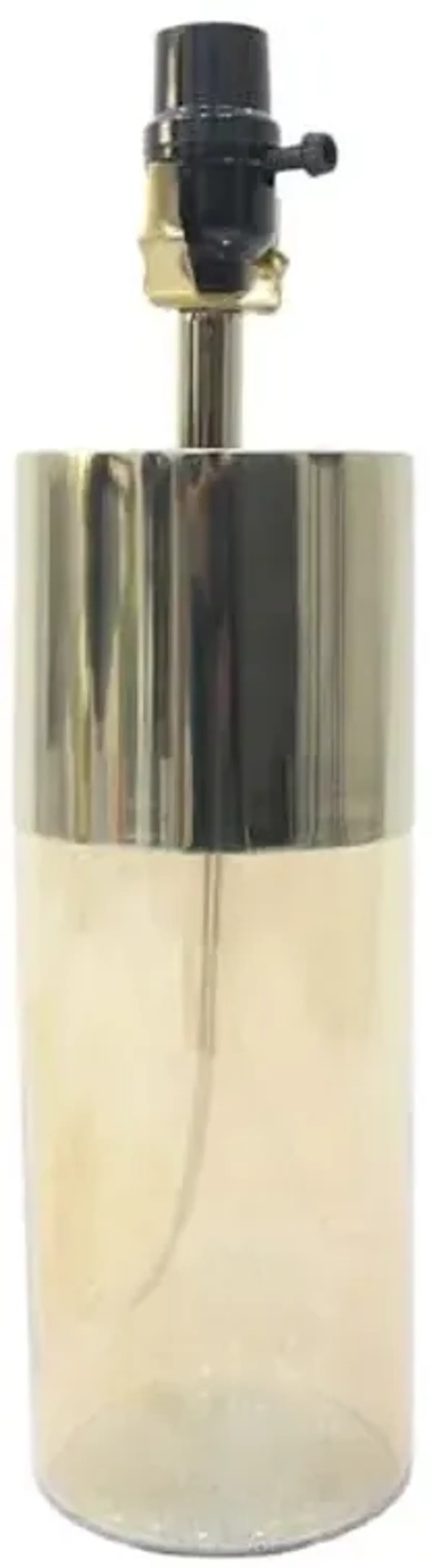 Crosby St. Gold & Amber Luster Glass Column Small Lamp Base, 16.2"