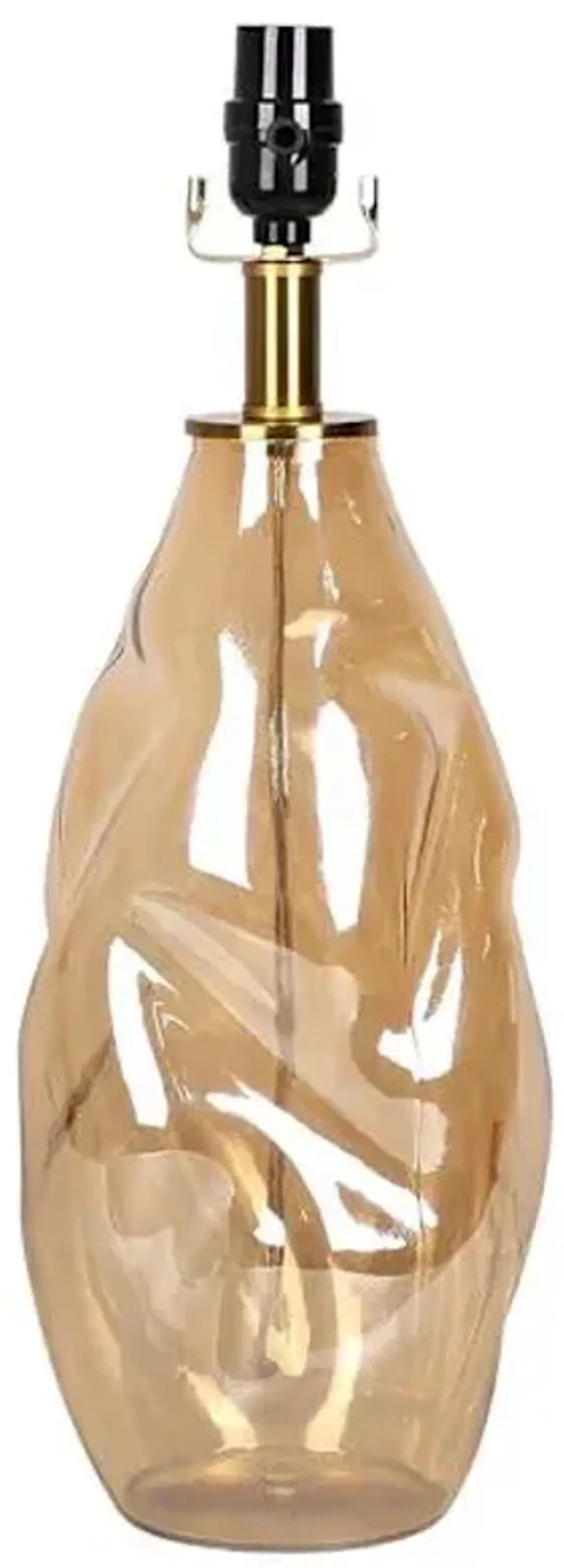 Crosby St. Amber Luster Glass Medium Table Lamp Base, 19"