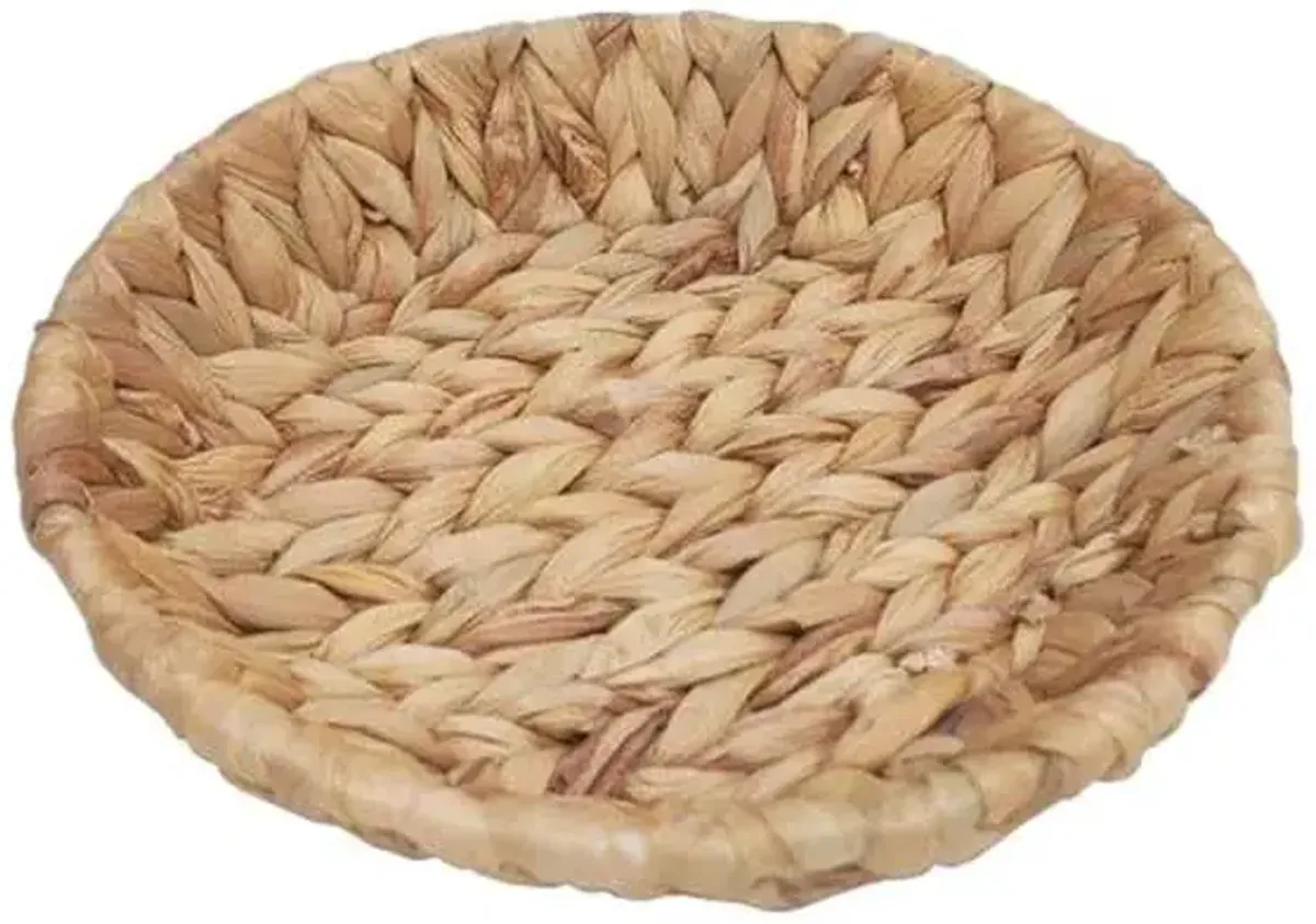 Round Water Hyacinth Tray, 9"
