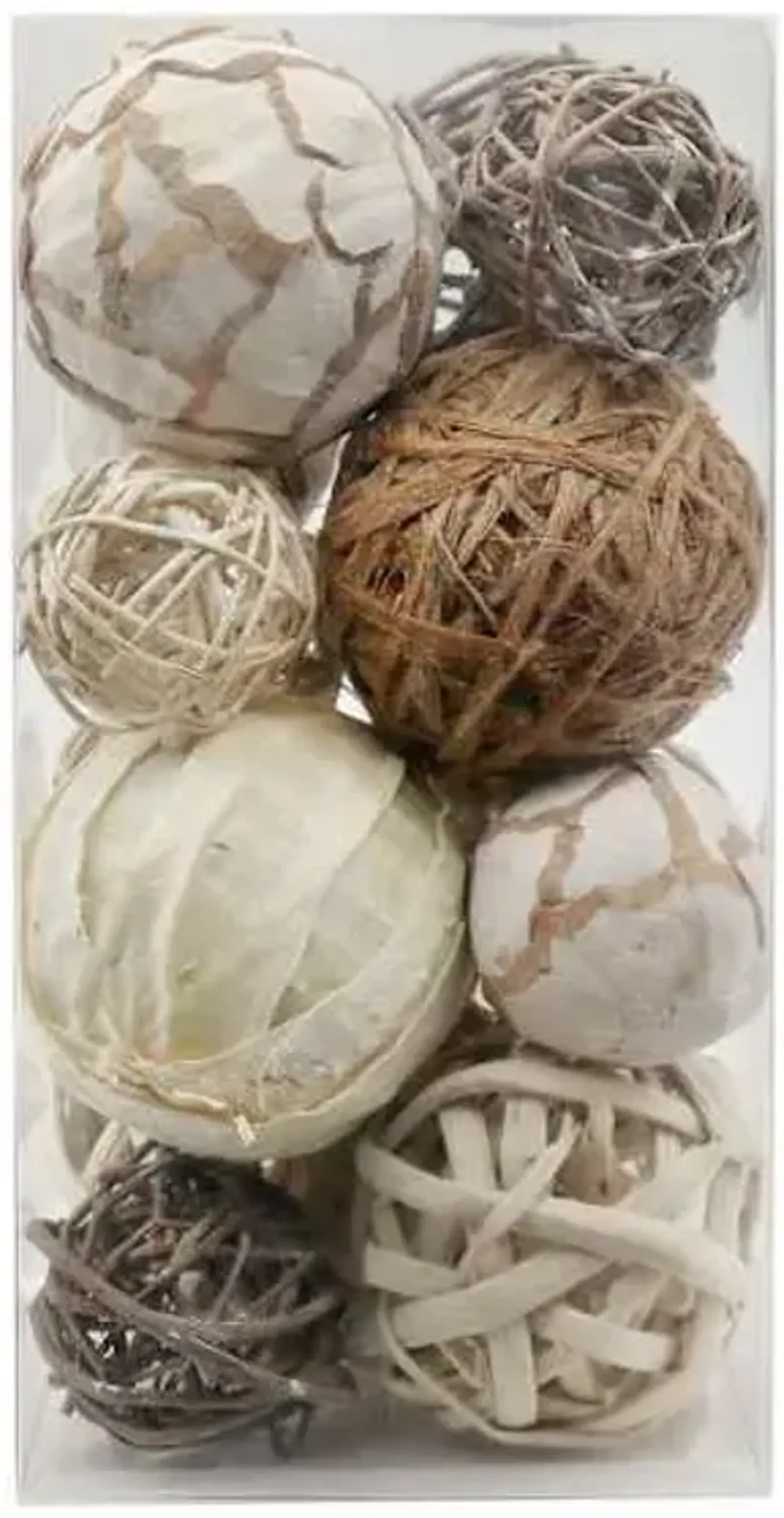 White & Light Brown Dried Filler Ball Mix