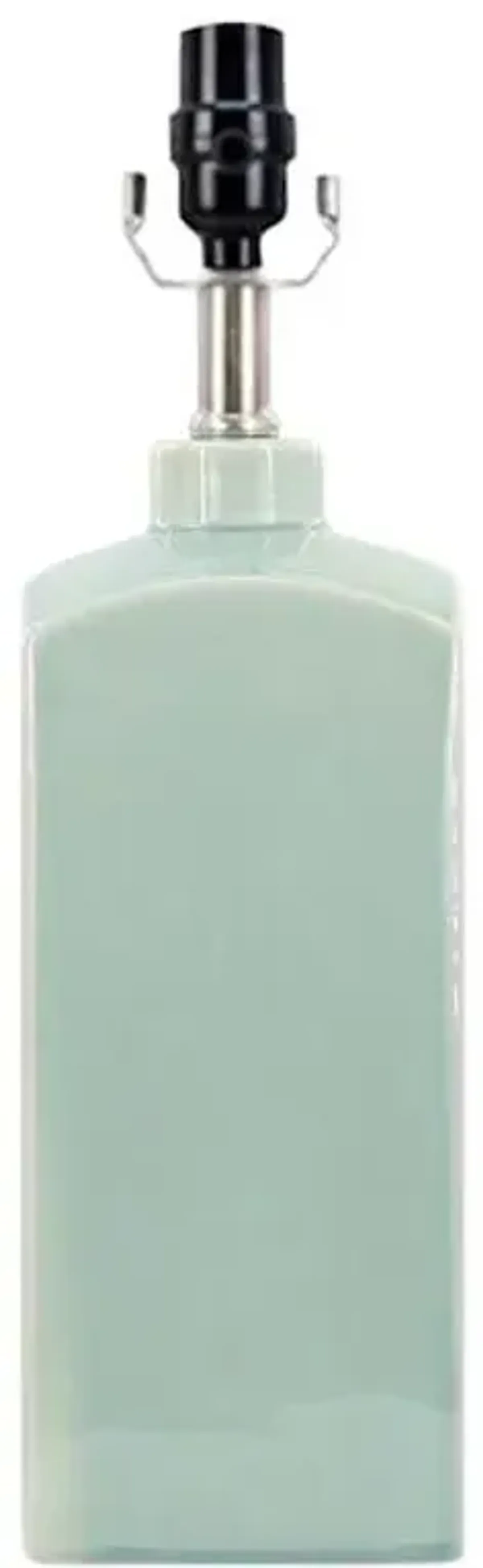 Providence Green Ceramic Rectangle Medium Table Lamp Base, 18"