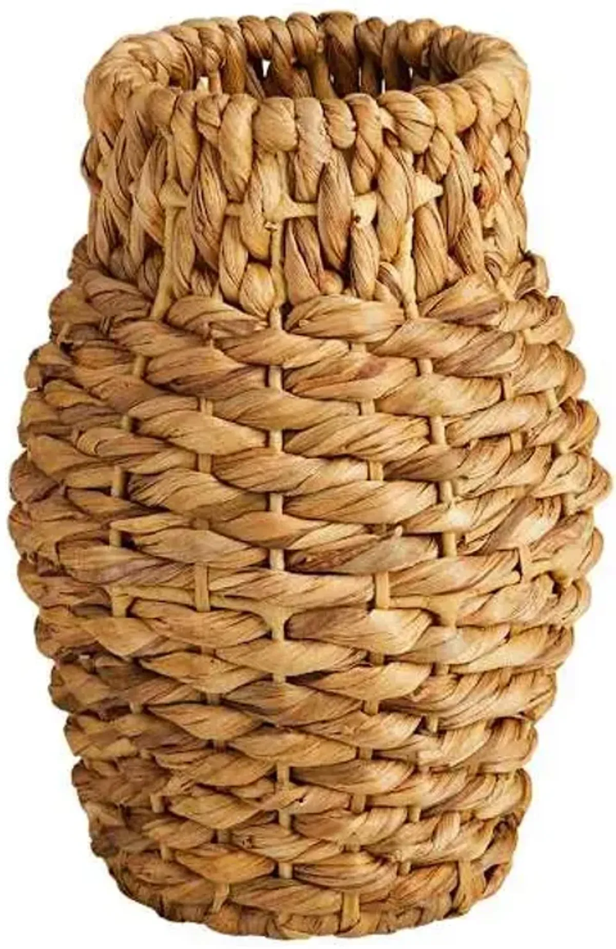 Woven Water Hyacinth Vase, 14"