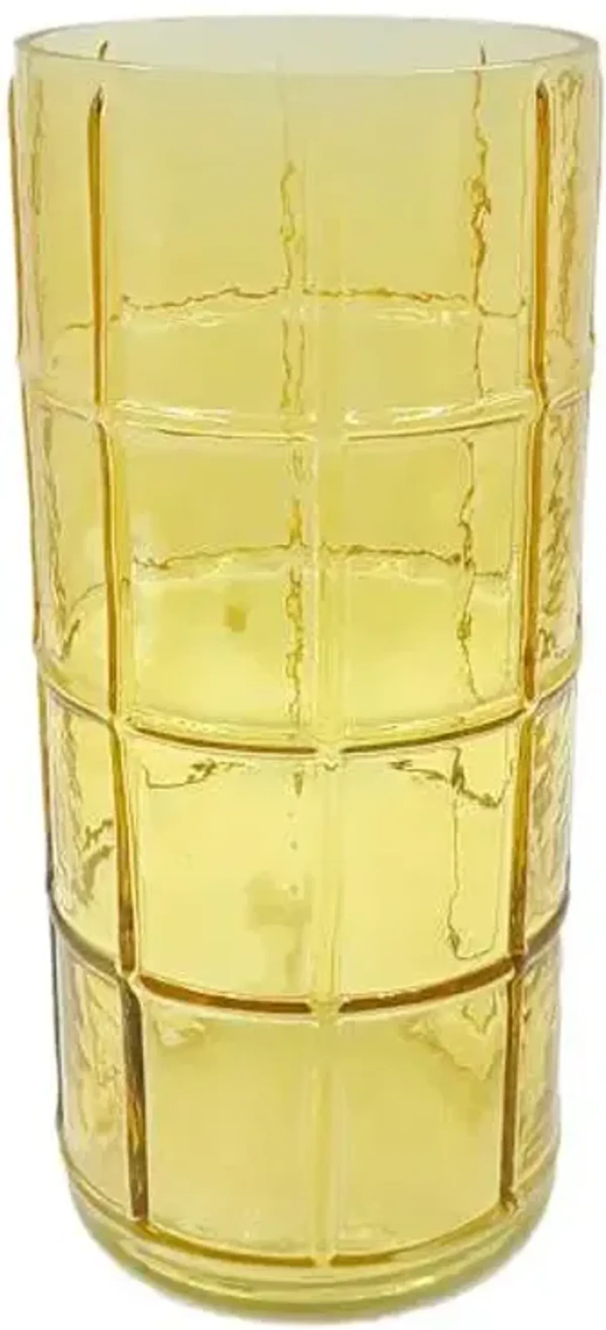 Honeybloom Honey Glass Pane Hurricane, 9"