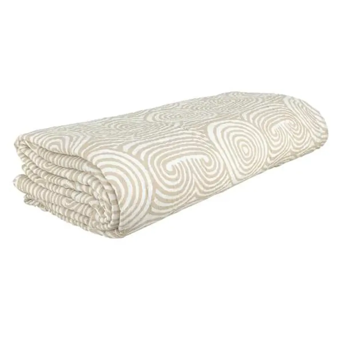 3-Piece White Geometric Coverlet Set, Full/Queen