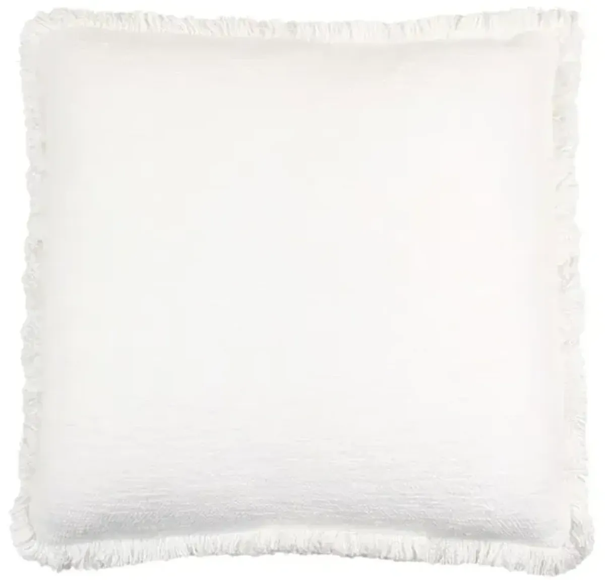 Found & Fable White Solid Woven Fringe Outdoor Throw Pillow, 18"
