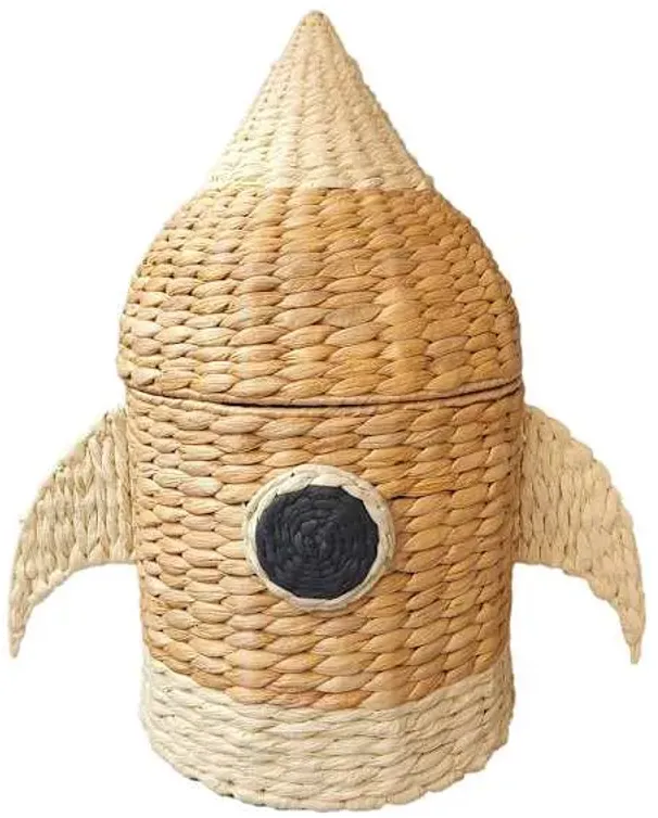 Tiny Dreamers Rocket Laundry Hamper, 13"