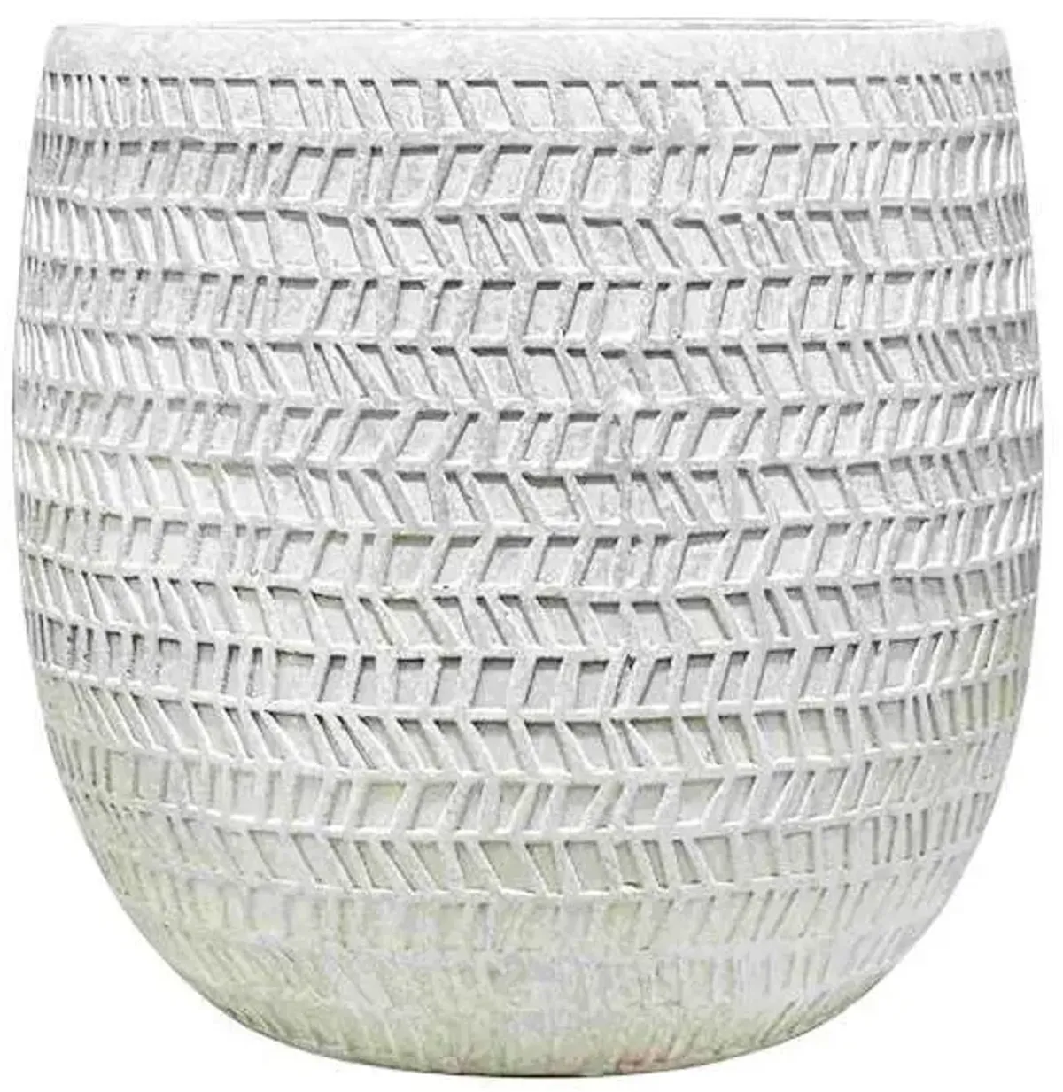 Honeybloom Boston Antique White Outdoor Planter, Small