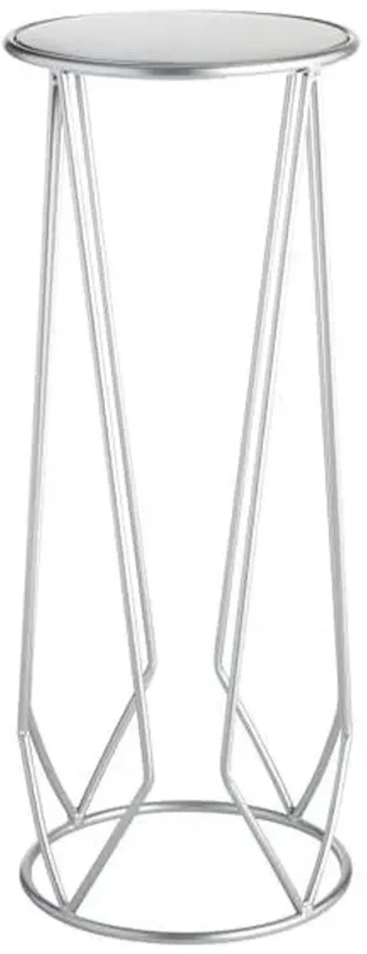 Silver Metal Plant Stand, Small