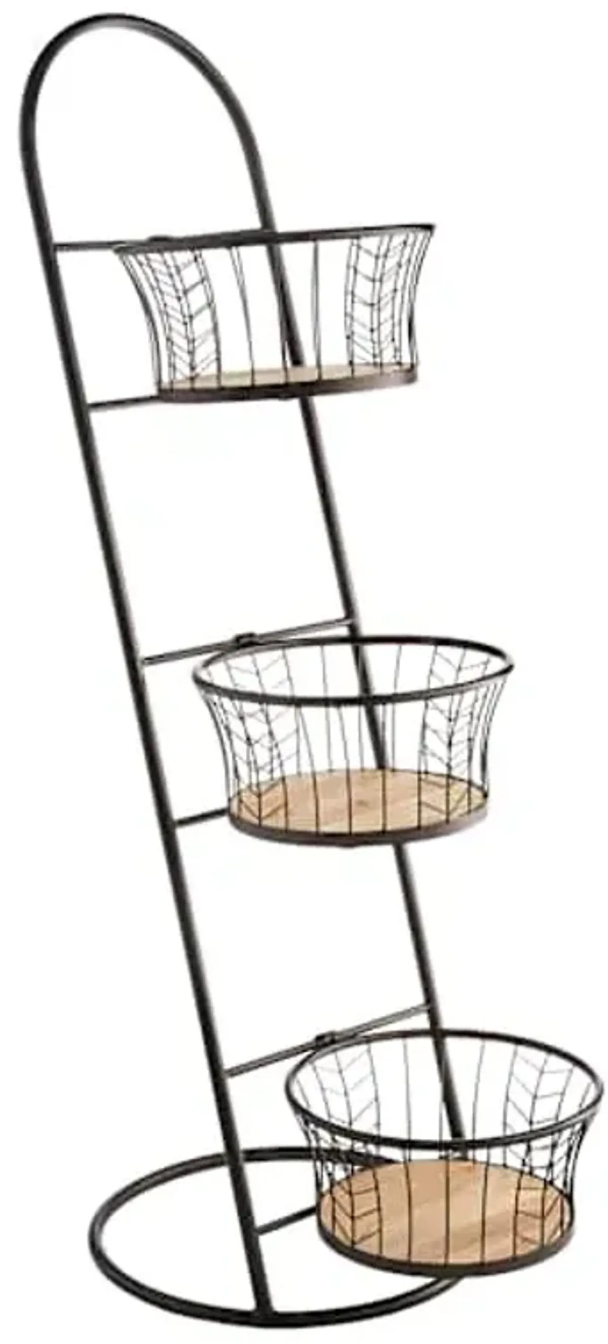 3-Planters with Metal Stand, 39"