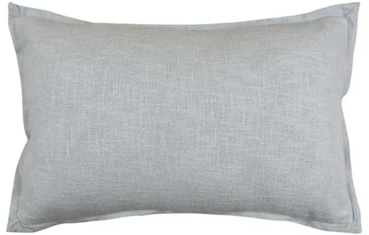 Solid Blue Throw Pillow with Flange, 14x22