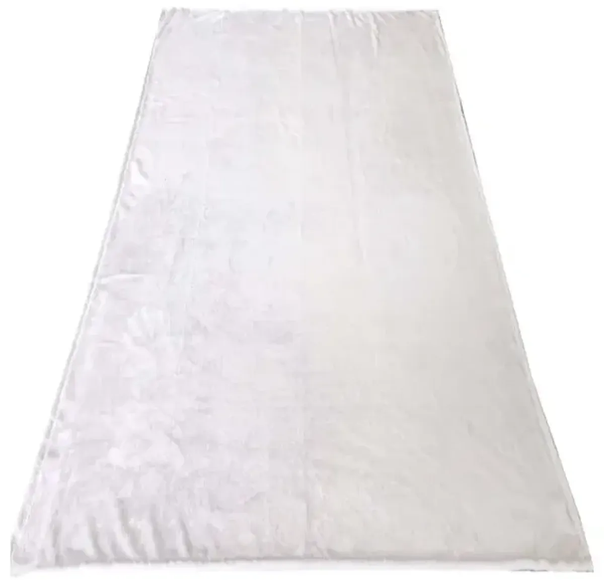 Solid White Micro Plush Throw Blanket, 50x60