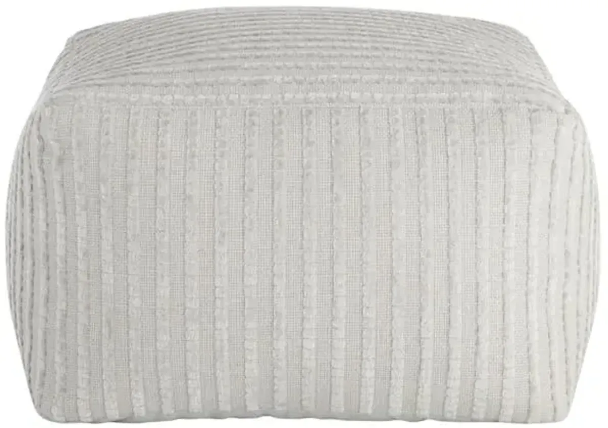 Bubble Dot Pouf, Light Grey