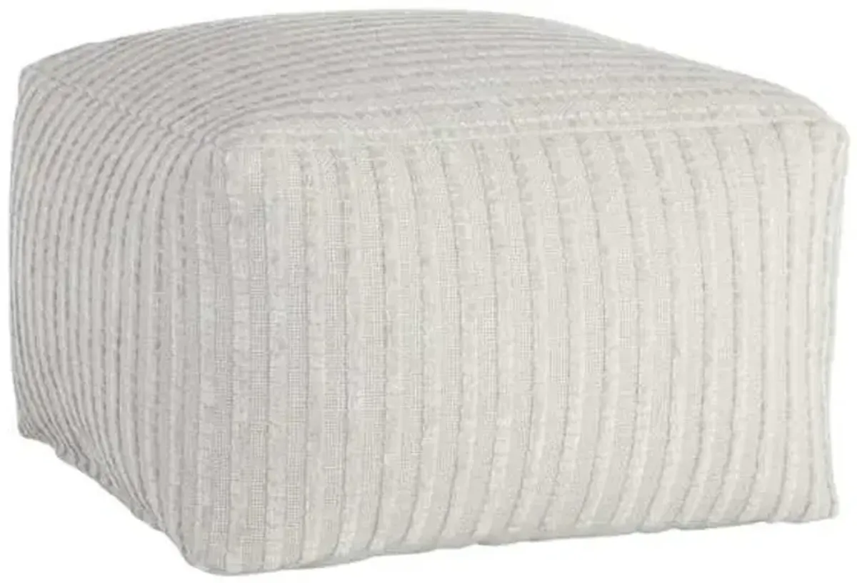 Bubble Dot Pouf, Light Grey