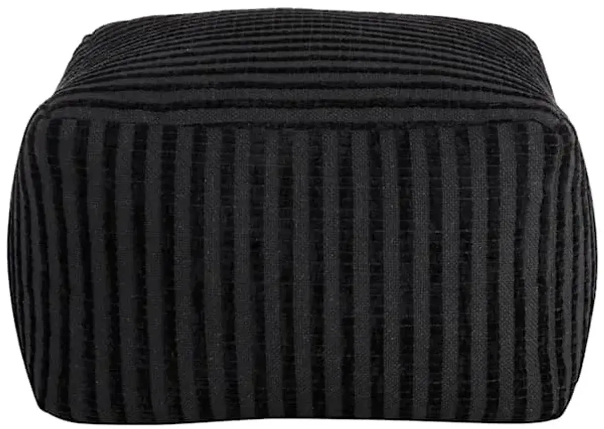Bubble Dot Pouf, Black