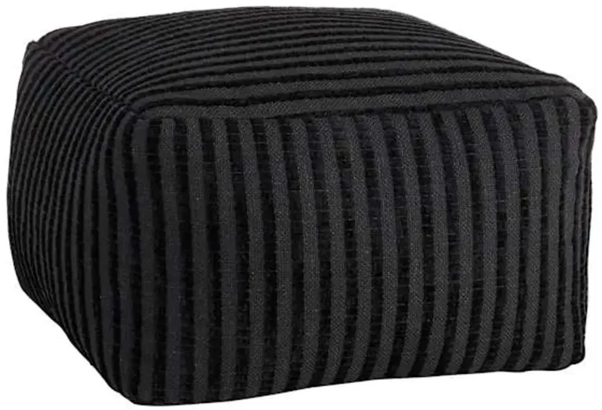 Bubble Dot Pouf, Black