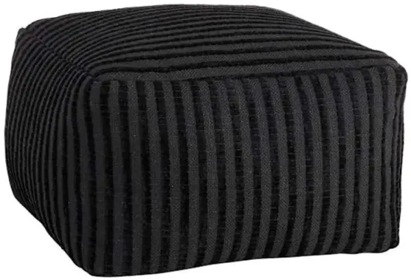 Bubble Dot Pouf, Black