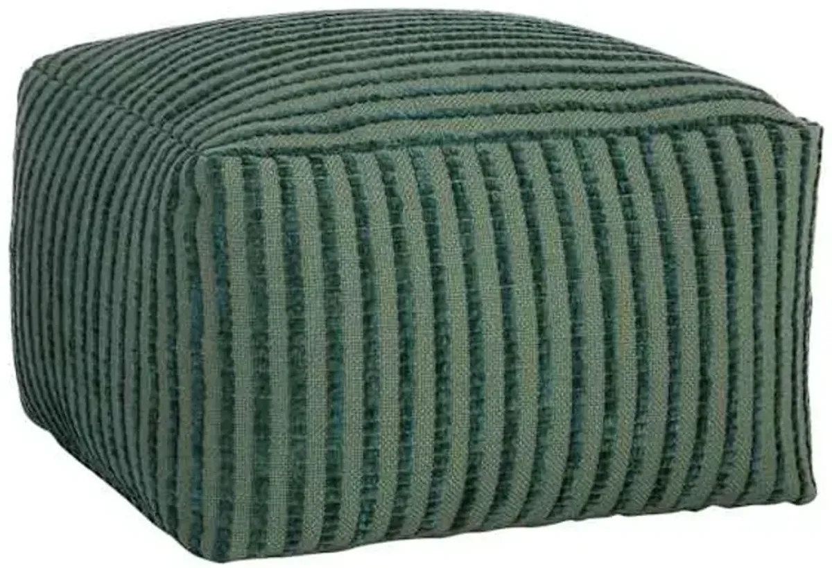 Bubble Dot Pouf, Green
