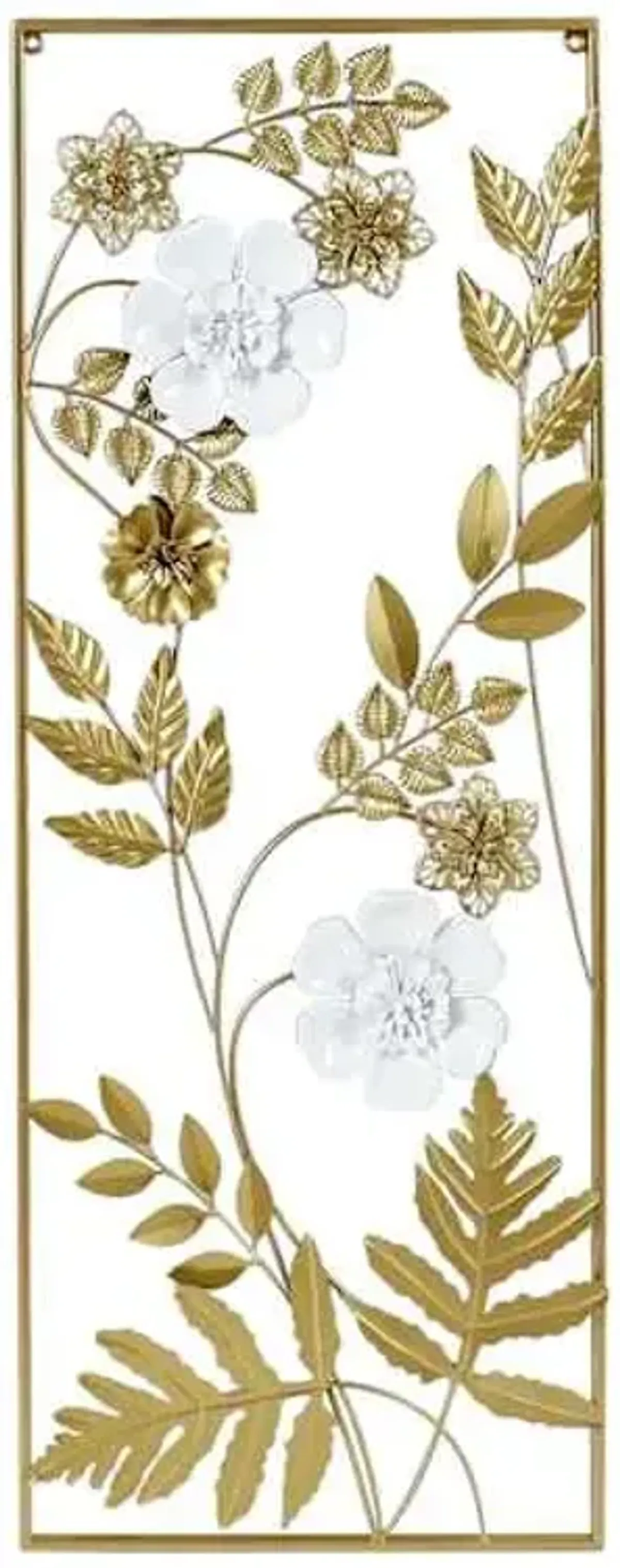 Providence Gold Floral Metal Wall Decor, 14x36