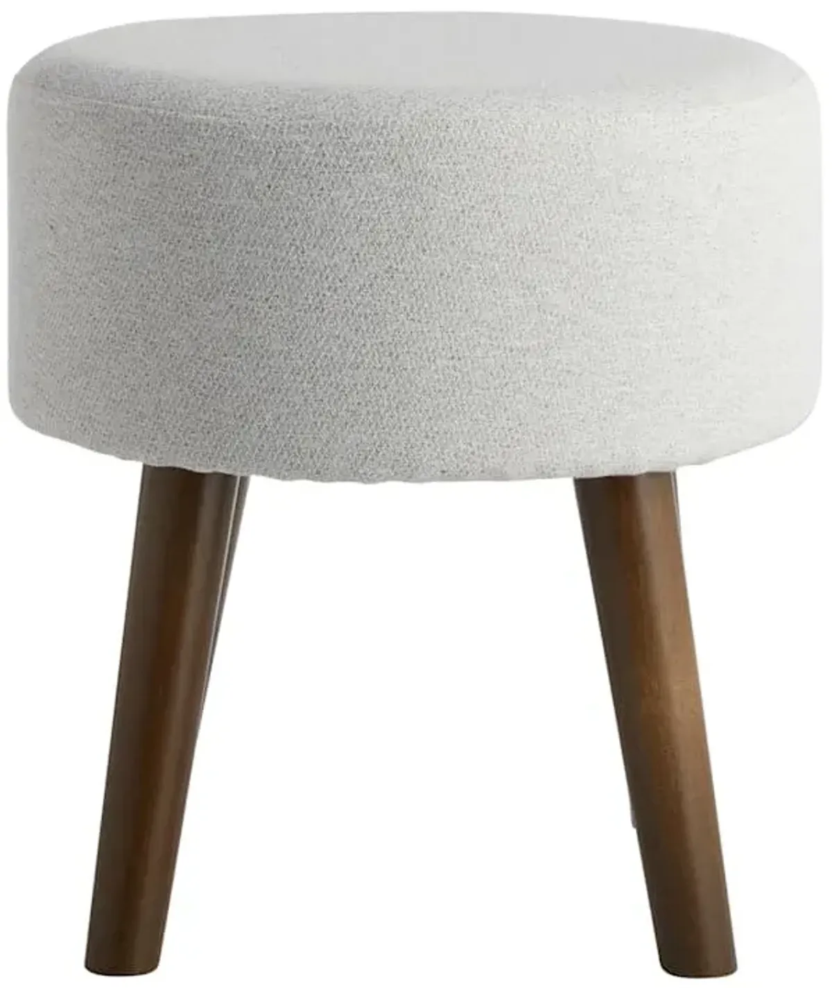 Emmy Stool with Dark Wooden Legs, Taupe