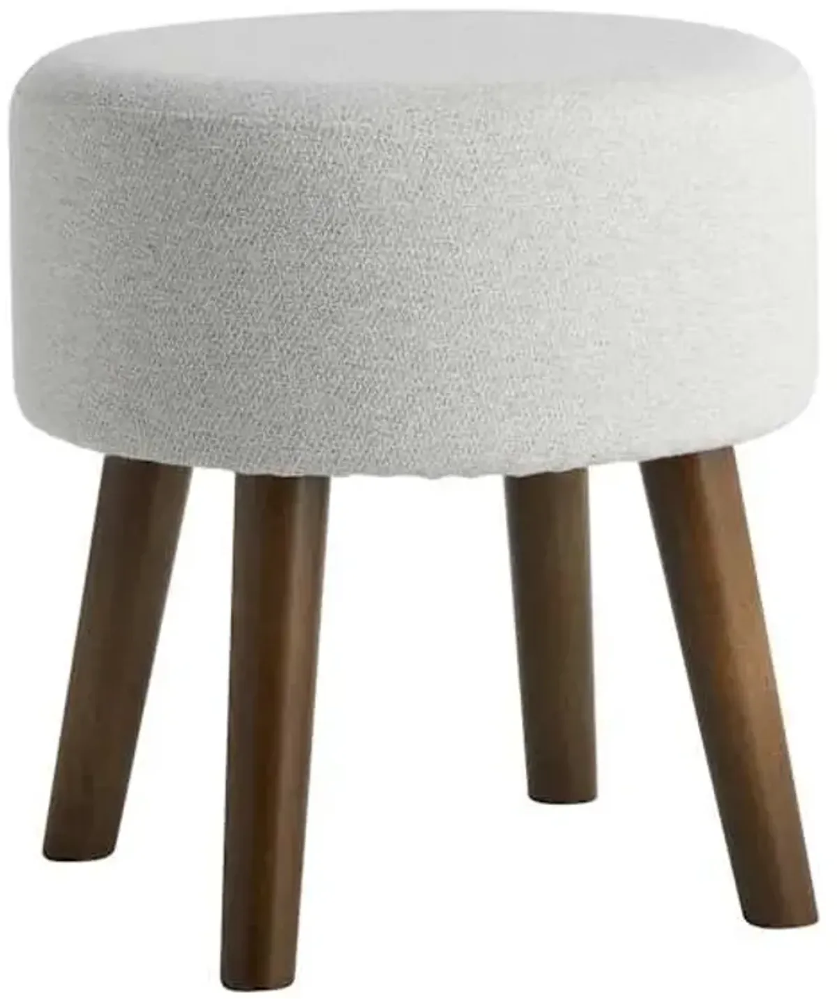 Emmy Stool with Dark Wooden Legs, Taupe