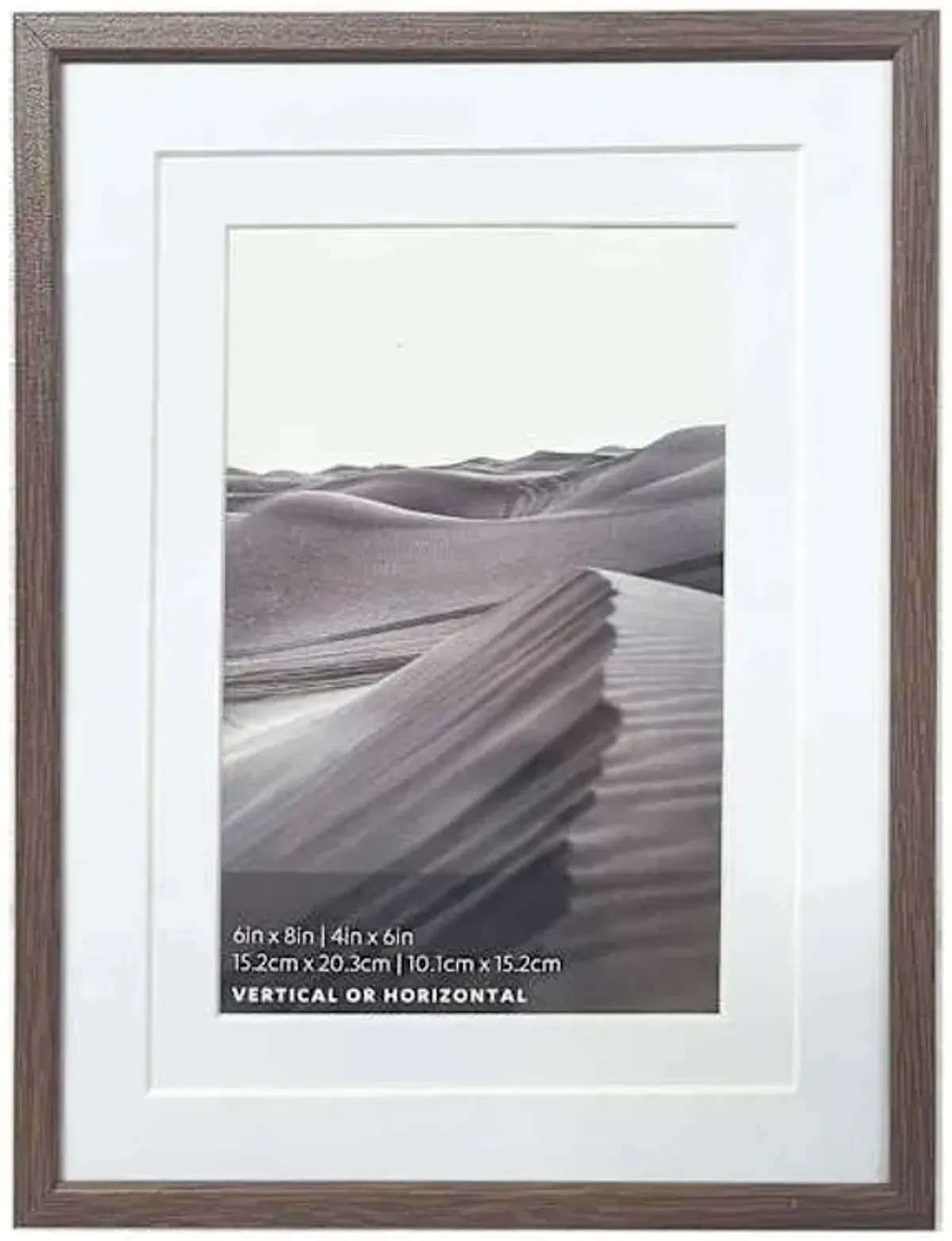 6x8 Walnut Thin Matted to 4x6 Wall Frame