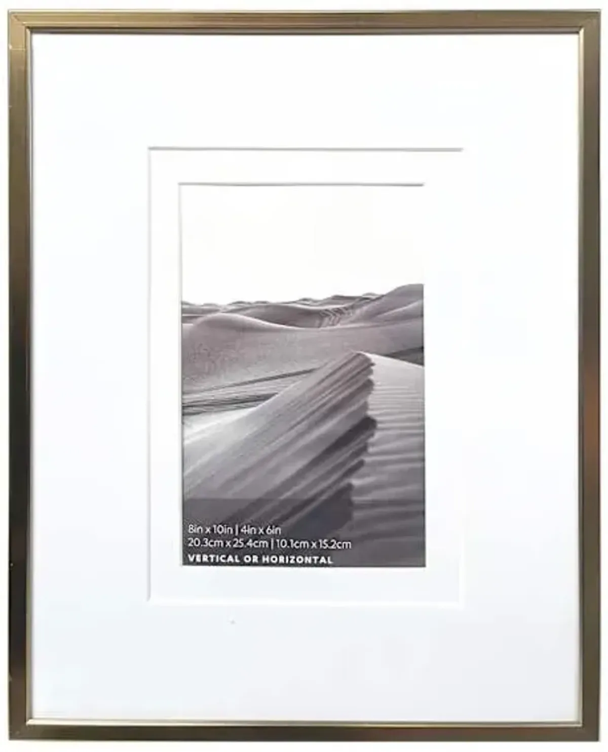 8x10 Champagne Thin Matted to 4x6 Wall Frame