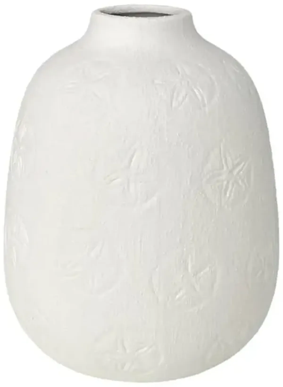 White Cream Vase, 9"