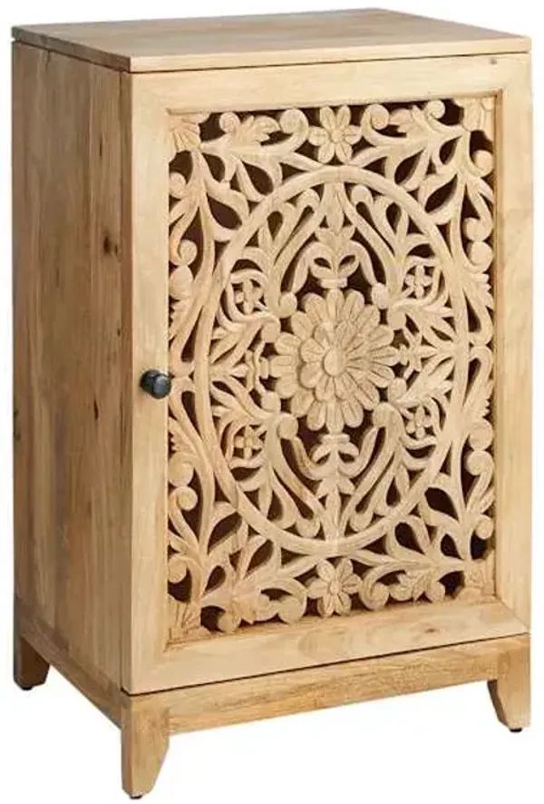 Found & Fable Rae Accent Cabinet with Natural Mango Wood Finish