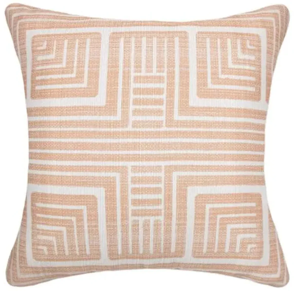 Blush Pink Maze Design Throw Pillow, 18"