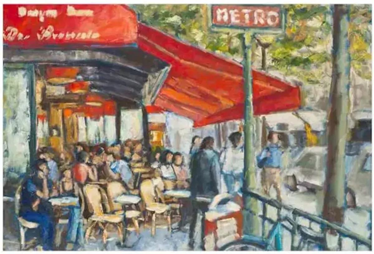 Outdoor Dining Canvas Wall Art, 36x24