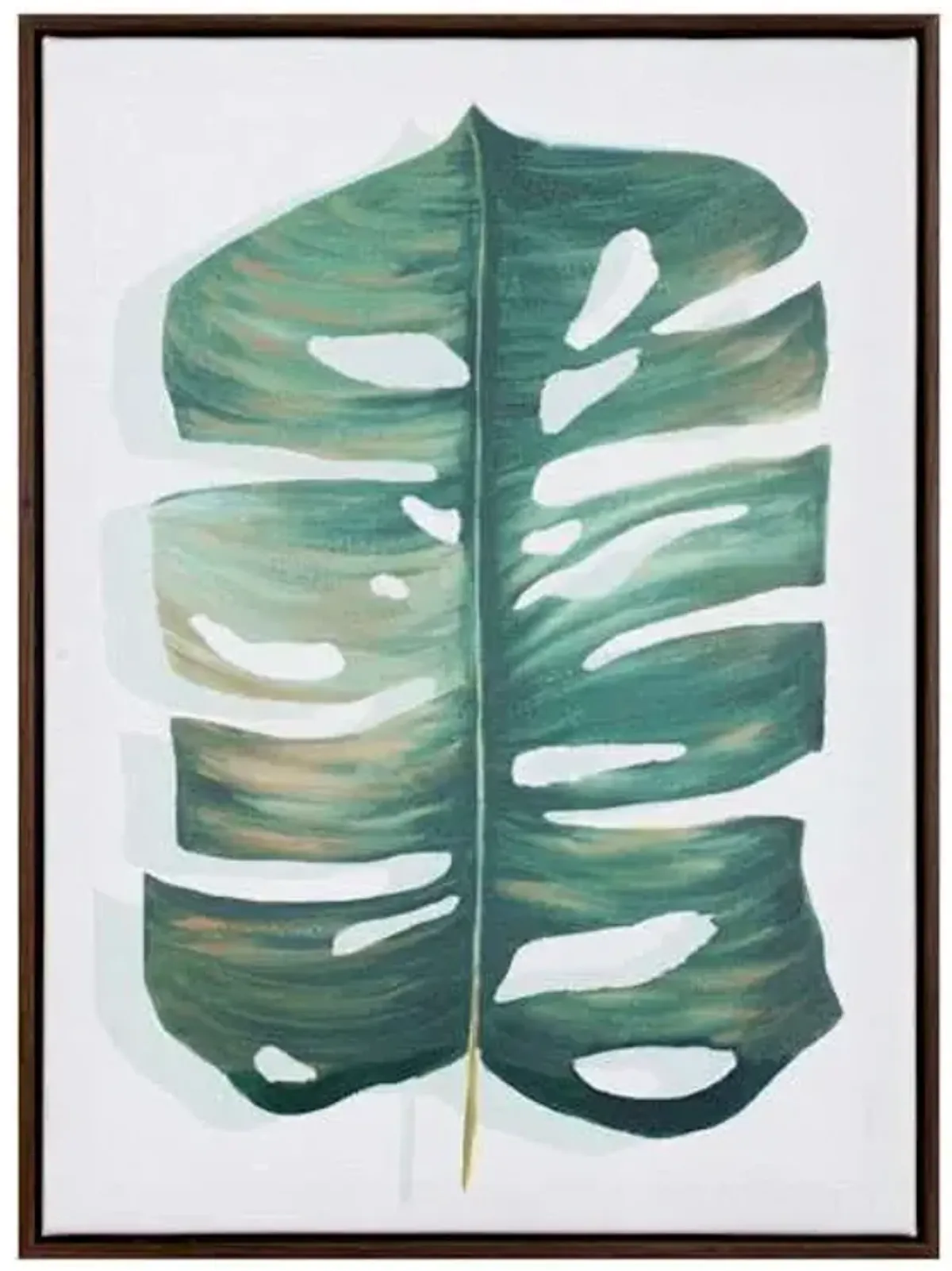 Framed Leaf Canvas Wall Art, 12x16