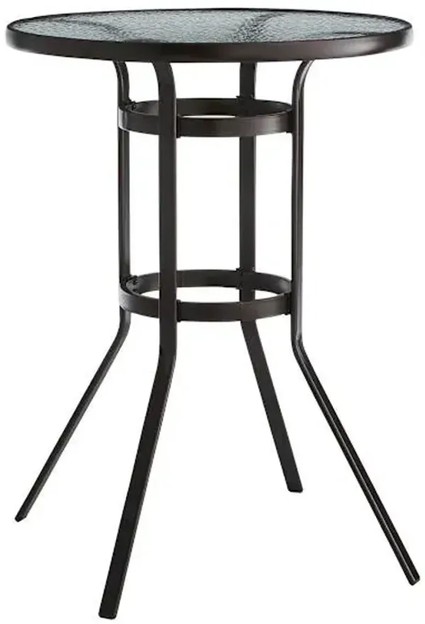 Woodhill Round Patio Bar Table, Brown